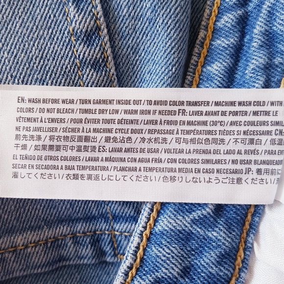 HOLLISTER Blue High-Waist Distressed Jeans - Picture 8 of 12